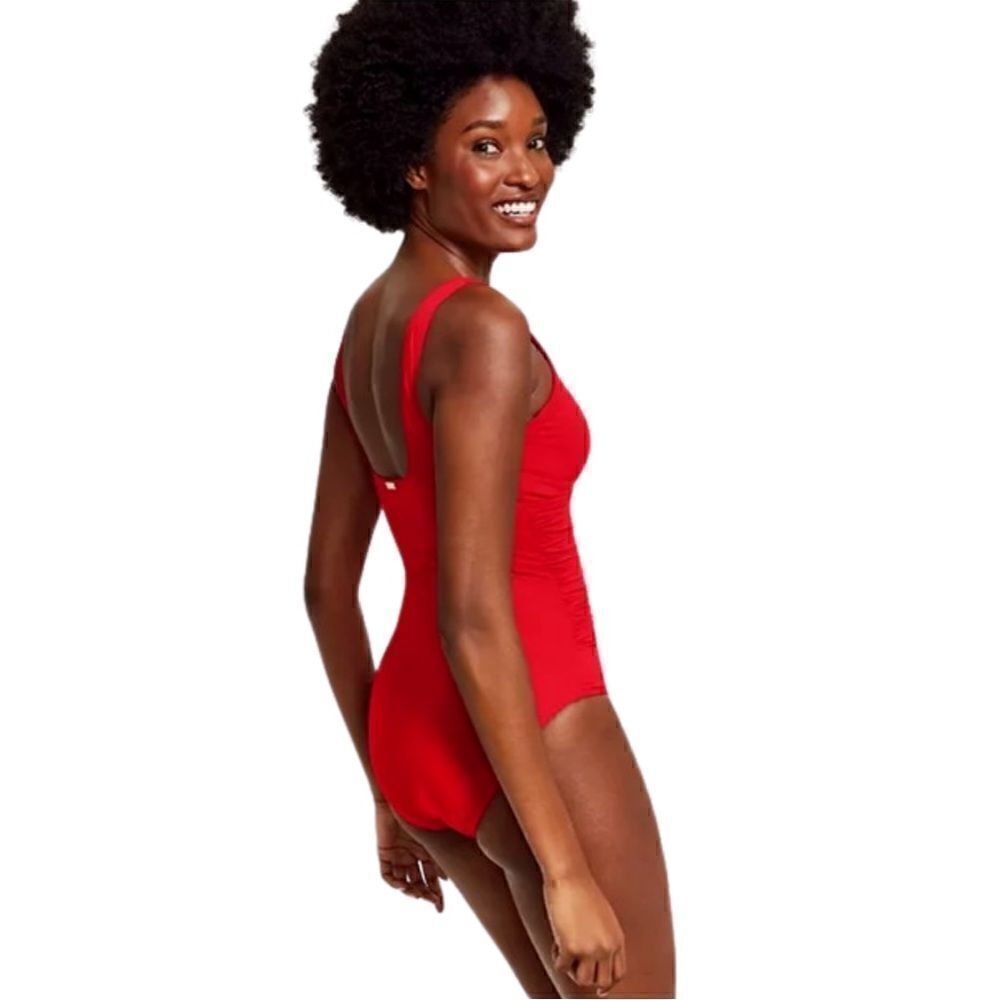 LAUREN RALPH Ralph Lauren Ring Over The Shoulder One Piece Swimsuit New 6 - Picture 14 of 16
